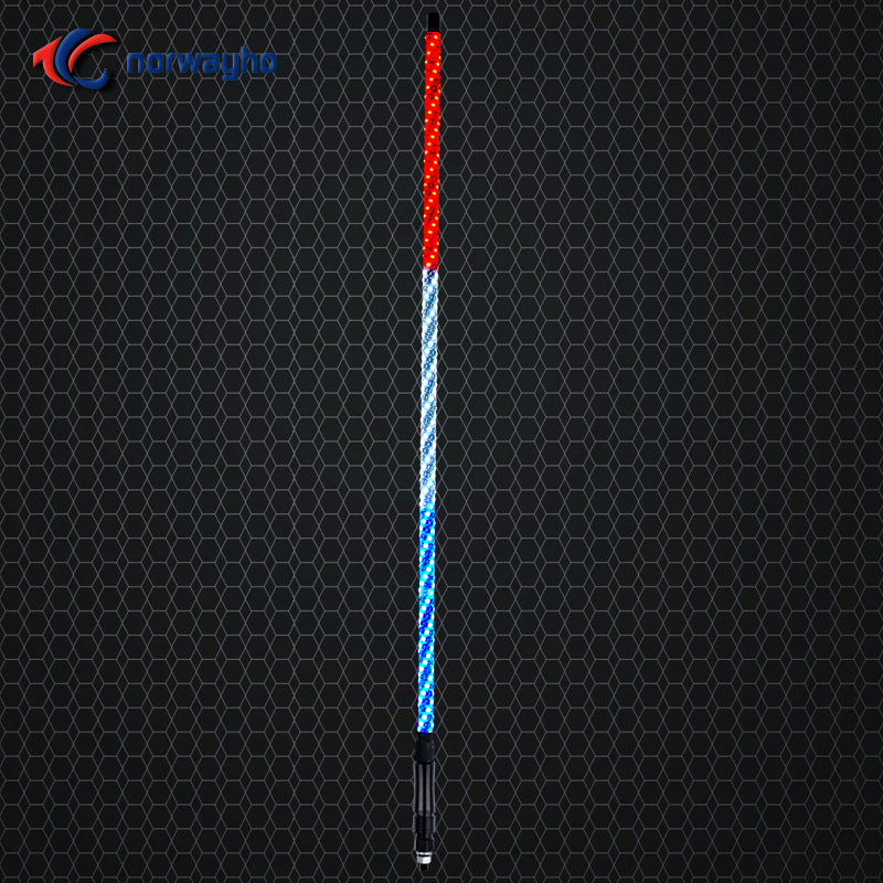 NWH-WRWB Látigos con luz LED de color rojo/blanco/azul envueltos Pértigas Patriot único y estable