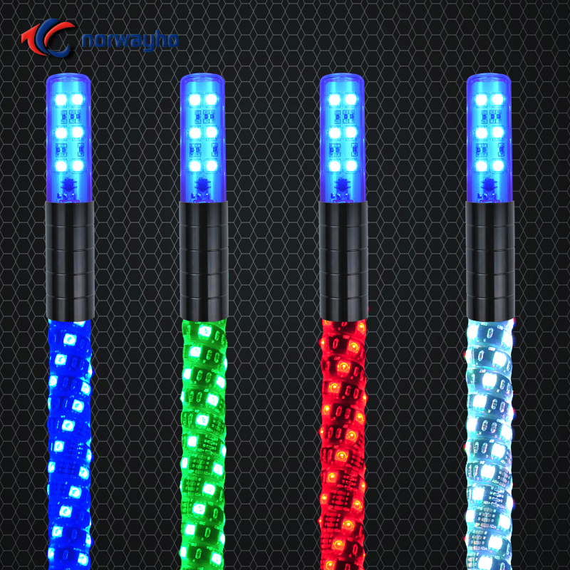 Pértigas LED de color RGB envueltos NWH-WRGBT con luz LED superior para campo a través