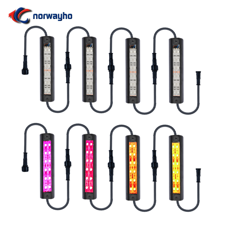 NWH-R8 12pcs LED/pod Dream Color Rock Light 4/6/8pods para ATV/UTV/RV/Toy Hauler